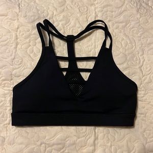 ZYIA black grid bra size S